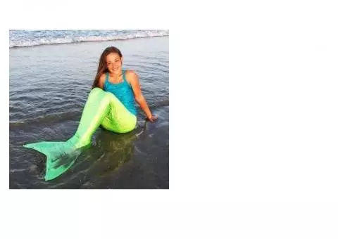 Sun Tail Lime Green Sparkle Mermaid Tail