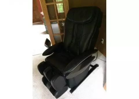 Panasonic black leather massage lounger/chair