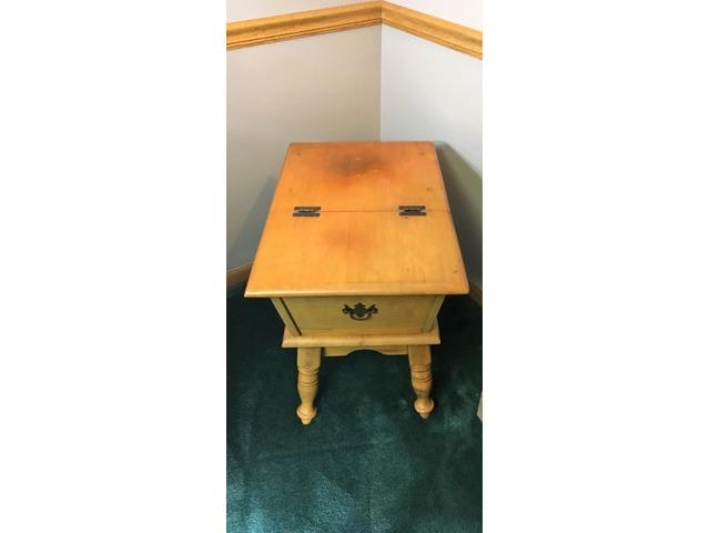 Vintage End Table Humidor Open Top One Owner In