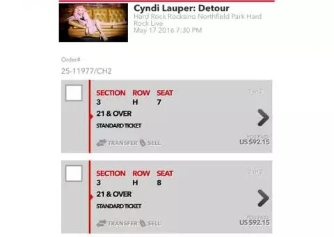 Cyndi Lauper tickets