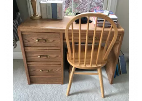 Desk & Matching Chair For Sale
